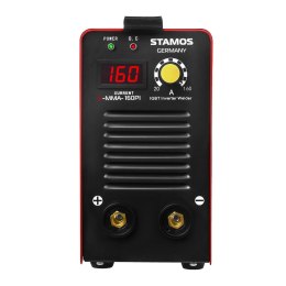 Kompaktowa niezawodna spawarka MMA IGBT Hot Start 160A 230V S-MMA-160PI Stamos Germany