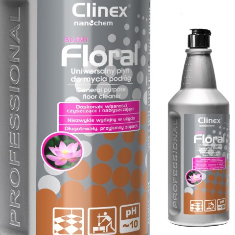Płyn do mycia podłóg bez smug połysk zapach CLINEX Floral - Blush 1L Clinex