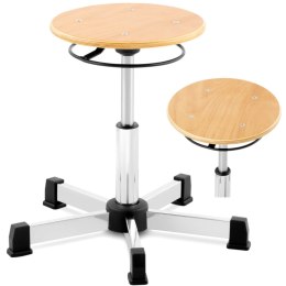 Taboret krzesło robocze warsztatowe ze sklejki CHROM do 120 kg 350-485 mm FROMMSTARCK