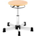 Taboret krzesło robocze warsztatowe ze sklejki CHROM do 120 kg 350-485 mm FROMMSTARCK
