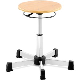 Taboret krzesło robocze warsztatowe ze sklejki CHROM do 120 kg 350-485 mm FROMMSTARCK