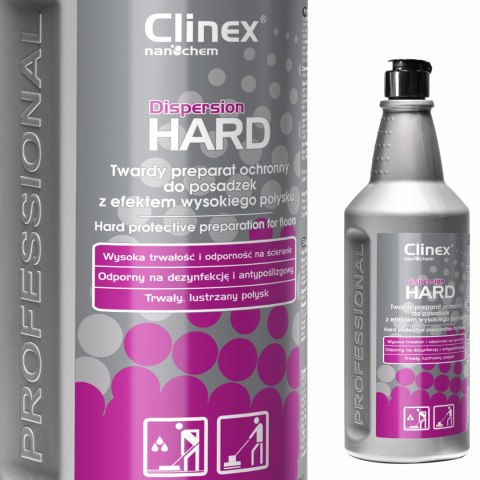 Preparat do ochrony nabłyszczania posadzek podłóg antypoślizgowy CLINEX Dispersion HARD 1L Clinex
