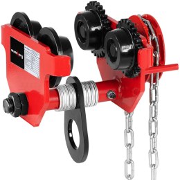 Wózek suwnicowy belkowy ręczny podwieszany z łańcuchem 65-110 mm 3 m 1000 kg 1 t Steinberg Systems
