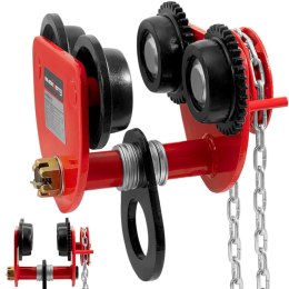 Wózek suwnicowy belkowy ręczny podwieszany z łańcuchem 90-130 mm 3000 kg Steinberg Systems