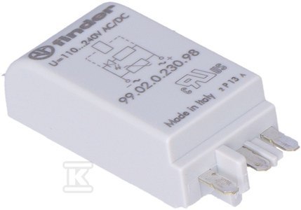 MODUŁ EMC LED ZIELONY+WAR 110-240VAC/DC FINDER