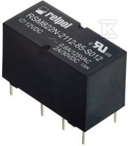 RSM822N PRZEKAŹNIK 2P 2A CEWKA 24VDC RELPOL