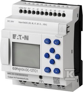 EASYE4,24VDC,8DI(4AI),4DO-T,Z WYŚW. EATON