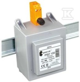 TRANS.PSZ 100VA 230/24V TH35 OBUD.OCHR. BREVE