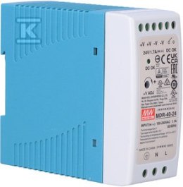 ZASIL.NA SZYNĘ DIN 40W 24V 1.7A MEAN WELL