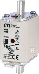 NH00 GG 160A/500V WKŁ.ZWŁ. KOMBI ETI