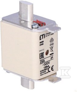 NH00 GG 25A/500V WKŁ.ZWŁ. KOMBI ETI