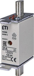 NH000 GG 25A/500V WKŁADKA TOP. KOMBI ETI