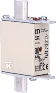 NH000 GG 63A/500V WKŁADKA TOP. KOMBI ETI