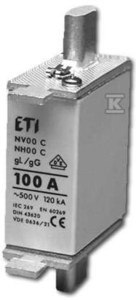 NH000/WT-00C gG 16A/500V WKŁADKA TOPIK. ETI