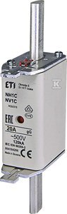 NH1C GG 20A/500V KOMBI WKŁ.TOPIK.ZWŁOC ETI