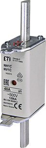 NH1C GG 40A/500V KOMBI WKŁ.TOPIK.ZWŁOC ETI
