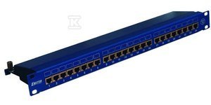 PANEL 19" 24XRJ45 STP KAT.6 1U Z PÓŁ.N EMITER