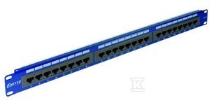 PANEL 19" 24XRJ45 UTP KAT.5E 1U NIEBIESK EMITER