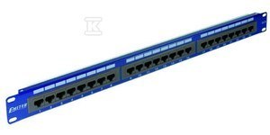 PANEL 19" 24XRJ45 UTP KAT.6 1U Z PÓŁ.N EMITER