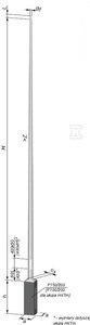 SŁUP NT S-60P 6-KĄT/ŚCIANKA 3MM ELEKTROMONTAŻ
