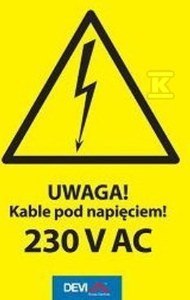 NAKLEJKA OSTRZEGAWCZA DEVI