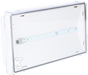 OPR.EXIT S IP65 LED 1W 3H 2-ZAD. PT BIA? AWEX