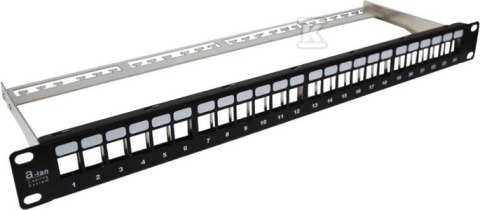 PATCH PANEL PUSTY 24 PORTY 1U PODPORA ALANTEC