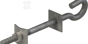 ŚRUBA HAKOWA M16 L200 OCYNK OGNIOWY ALPAR