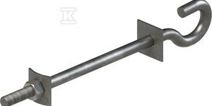 ŚRUBA HAKOWA M20 L350 OCYNK OGNIOWY ALPAR