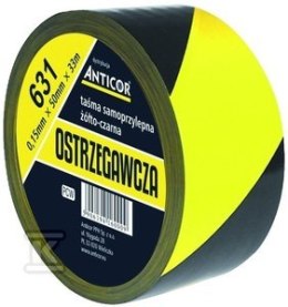 TAŚMA OSTRZEG.ŻÓŁTO-CZARNA 631 50MMX ANTICOR