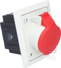 GN.TAB.SKOS 16A 5P IP44 PUSZKA N/T SZAR. PCE