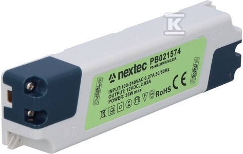 ZASILACZ LED IP20 12V 2,92A 35W NEXTEC