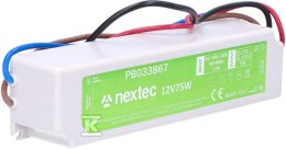 ZASILACZ LED IP67 / 12V / 6,25A / 75W NEXTEC