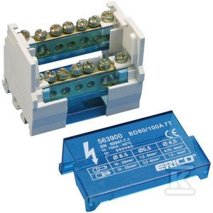 BLOK DYSTRYBUCYJNY DWUPOLOWY BD 80/100A ERIFLEX BLOK DYSTRYBUCYJNY DWUPOLOWY BD 80/100A ERIFLEX