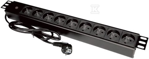 LISTWA ZASIL. 19" 9XCEE 7/5-7/7 LED A-LAN