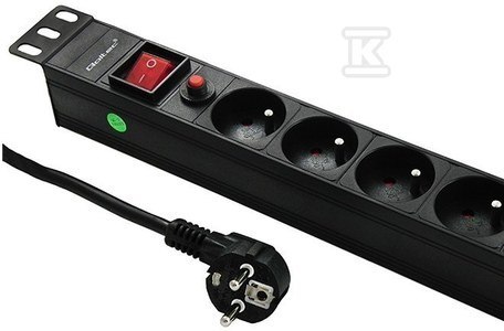 LISTWA ZASILAJĄCA 19" 1U 16A PDU 6XFREN QOLTEC