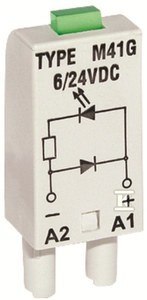MODUŁ M41G DIODA+LED ZIEL.6/24VDC RELPOL