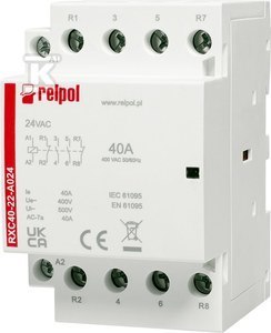STYCZ.INST.2NO+2NC,40A,AC RXC40-22-A024 RELPOL