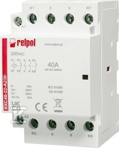STYCZ.INST.2NO+2NC,40A,AC RXC40-22-A230 RELPOL