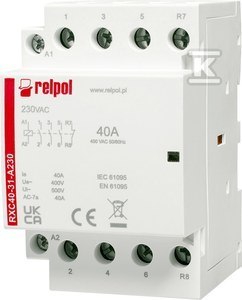 STYCZ.INST.3NO+1NC,40A,AC RXC40-31-A230 RELPOL