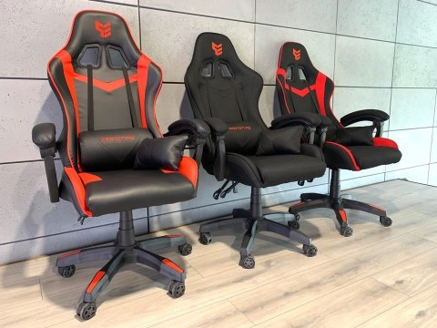 ..Fotel obrotowy gamingowy HERO RED PU Prototype ..Fotel obrotowy gamingowy HERO RED PU Prototype