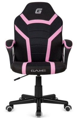 Fotel obrotowy do biurka OUTLET MARIO BLACK PINK Fabric Lugano