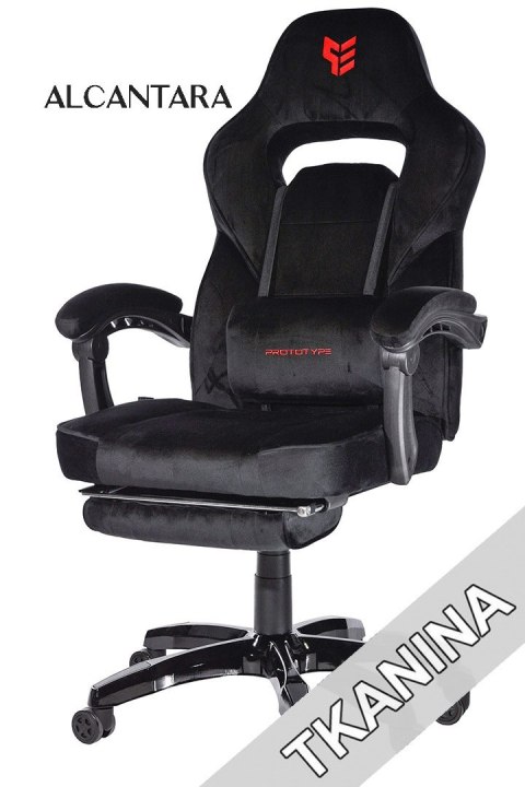 Fotel obrotowy do biurka TITAN BLACK ALCANTARA PRO SPC Prototype Fotel obrotowy do biurka TITAN BLACK ALCANTARA PRO SPC Prototype