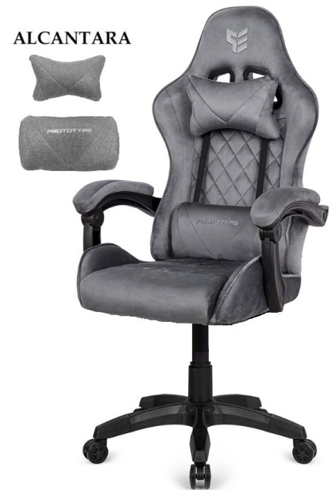 Fotel obrotowy gamingowy HERO POKER ST GREY ALCANTARA Prototype Fotel obrotowy gamingowy HERO POKER ST GREY ALCANTARA Prototype