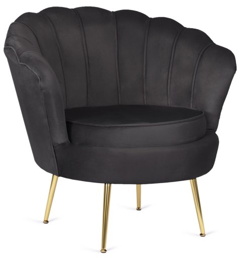 Krzesło Fotel Muszla Lugano DONNA VELVET BLACK Lugano Krzesło Fotel Muszla Lugano DONNA VELVET BLACK Lugano
