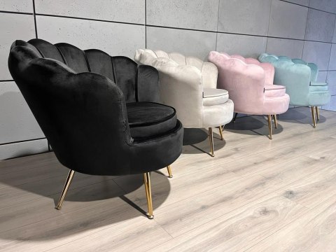 Krzesło Fotel Muszla Lugano DONNA VELVET BLACK Lugano Krzesło Fotel Muszla Lugano DONNA VELVET BLACK Lugano