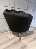Krzesło Fotel Muszla Lugano DONNA VELVET BLACK Lugano