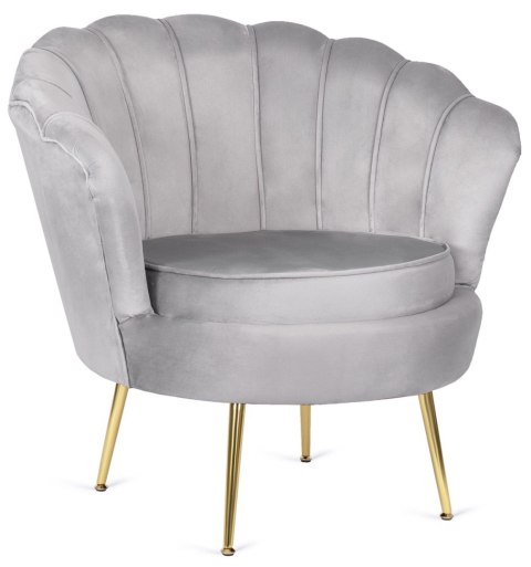 Krzesło Fotel Muszla Lugano DONNA VELVET GREY Lugano Krzesło Fotel Muszla Lugano DONNA VELVET GREY Lugano