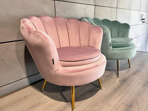 Krzesło Fotel Muszla Lugano DONNA VELVET PINK OUTLET Lugano Krzesło Fotel Muszla Lugano DONNA VELVET PINK OUTLET Lugano