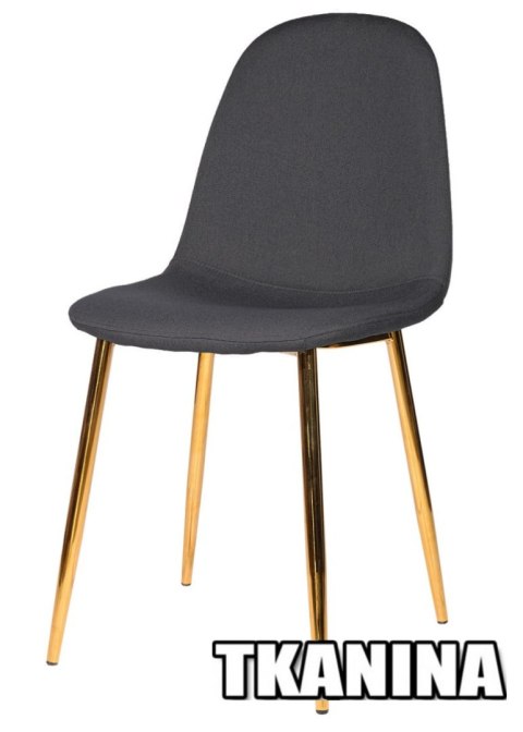 Krzesło GIULIA DARK GREY FABRIC GOLD Lugano Krzesło GIULIA DARK GREY FABRIC GOLD Lugano